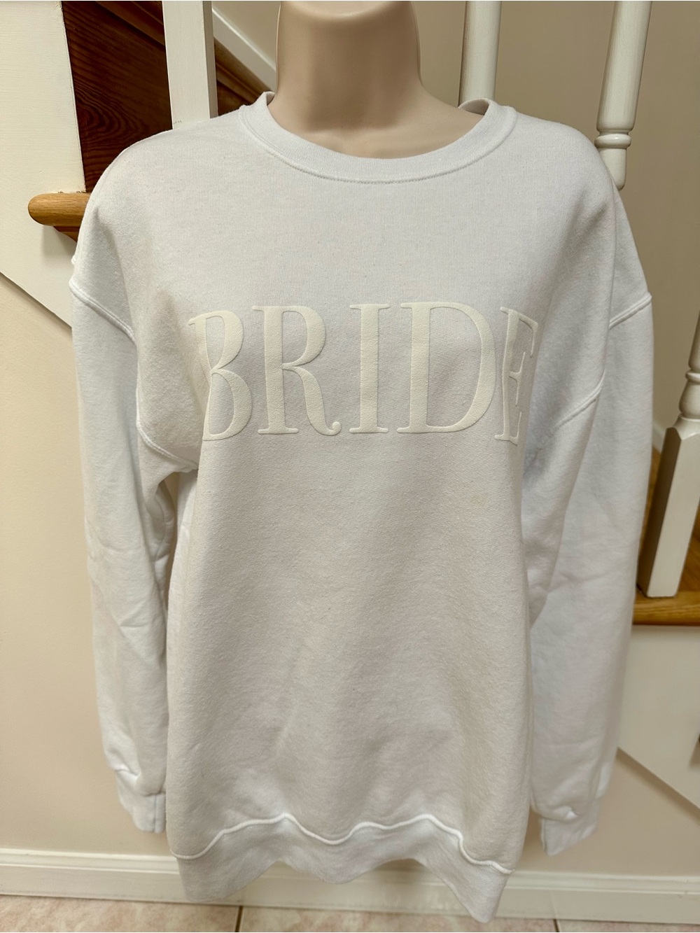 Jerzees White BRIDE Crewneck Sweatshirt